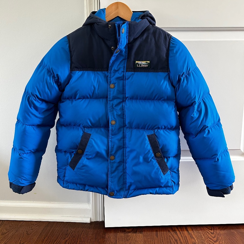 Boys Sz M (10-12) LL Bean Down Puffer 3 in 1 jacket